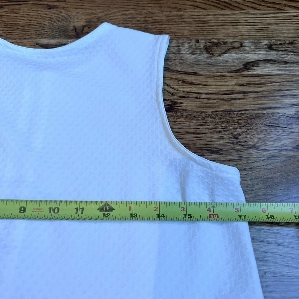 KARLA COLLETTO White piqué sleeveless A-line dress or swim coverup size small